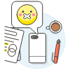 Phone Silence Illustration from UX Colors Set