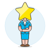 Manager Star 2 Illustration from UX Colors Set