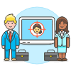 Recruiting 3 Illustration from UX Colors Set