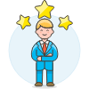Three Star Employee 1 illustration - Free transparent PNG, SVG. No sign up needed.