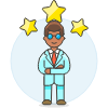 Three Star Employee 3 Illustration from UX Colors Set