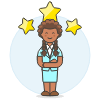 Three Star Employee 5 Illustration from UX Colors Set