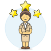 Three Star Employee 6 Illustration from UX Colors Set