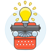 Typewritter Idea Illustration from UX Colors Set