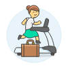 Intrinsic Treadmill 5 Illustration from UX Colors Set | Free Download as SVG Vector and Transparent PNG | Streamline illustrations