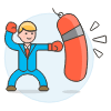 Motivation Punching Bag 1 Illustration from UX Colors Set