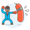 Motivation Punching Bag 2 Illustration from UX Colors Set | Free Download as SVG Vector and Transparent PNG | Streamline illustrations