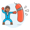 Motivation Punching Bag 4 Illustration from UX Colors Set
