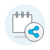 Note Share Cog Illustration from UX Colors Set