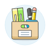 File Box Illustration from UX Colors Set