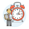 Work Alarm 2 Illustration from UX Colors Set