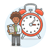 Work Alarm 3 Illustration from UX Colors Set