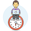 Work Clock 1 illustration - Free transparent PNG, SVG. No sign up needed.