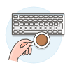Workspace Keyboard Coffee 1 illustration - Free transparent PNG, SVG. No sign up needed.