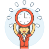 Energized Employee 4 Illustration from UX Colors Set | Free Download as SVG Vector and Transparent PNG | Streamline illustrations