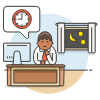 Overtime Tired 2 Illustration from UX Colors Set