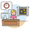 Overtime Tired 4 Illustration from UX Colors Set