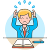 Stress Employee 1 Illustration from UX Colors Set