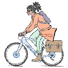 A Trendy Urban Goes To Work On A Bicycle illustration - Free transparent PNG, SVG. No sign up needed.