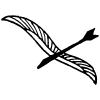 Bird Flying 3 Element from Art Nouveau Vectors Set