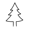 Line Christmas Tree Element from Variable Scribbles Set | Free Download as SVG Vector and Transparent PNG | Streamline elements