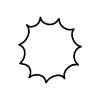 Line Flash Non Filled Element from Variable Scribbles Set
