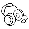 Line Headset Non Filled Element from Variable Scribbles Set