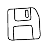 Line Save Disk Non Filled Element from Variable Scribbles Set
