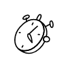 Line Stopwatch Non Filled Element from Variable Scribbles Set