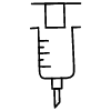 Line Syringe Non Filled Element from Variable Scribbles Set