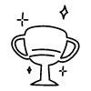 Line Trophy Non Filled Element from Variable Scribbles Set
