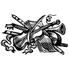 Music Instrument Element from Art Deco Vectors Set