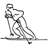 Skiing Element from Art Nouveau Vectors Set