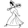 Vintage Tennis Woman element - Free transparent PNG, SVG. No sign up needed.