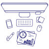 Imac Workspace 4 Illustration from UX Line Set