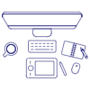 Imac Workspace 6 Illustration from UX Line Set