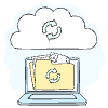 Cloud Sync illustration - Free transparent PNG, SVG. No sign up needed.