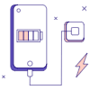 Phone Charging illustration - Free transparent PNG, SVG. No sign up needed.