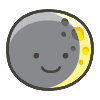 Waxing Crescent Moon Element from Kawaii Emoji Set