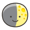 First Quarter Moon emoji - Free transparent PNG, SVG. No sign up needed.