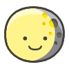 Waning Gibbous Moon emoji - Free transparent PNG, SVG. No sign up needed.