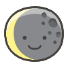 Waning Crescent Moon emoji - Free transparent PNG, SVG. No sign up needed.