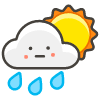Sun Behind Rain Cloud emoji - Free transparent PNG, SVG. No sign up needed.