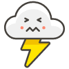 Cloud With Lightning emoji - Free transparent PNG, SVG. No sign up needed.