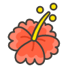 Hibiscus Element from Kawaii Emoji Set