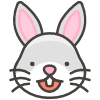 Rabbit Face Element from Kawaii Emoji Set