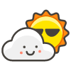 Sun Behind Cloud A emoji - Free transparent PNG, SVG. No sign up needed.