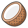 Coconut emoji - Free transparent PNG, SVG. No sign up needed.