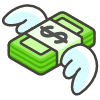 Money With Wings emoji - Free transparent PNG, SVG. No sign up needed.