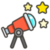 Telescope B Element from Kawaii Emoji Set